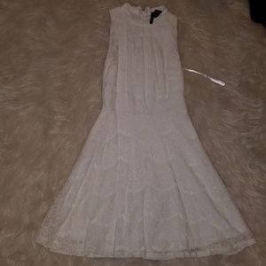 White Lace high Neck dress Size XS NWOT